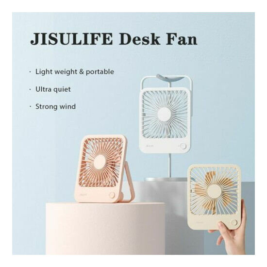 Portable Mini USB Tablet Fan Rechargeable Foldable Quiet Air Cooler 4 Wind Speed image {1}