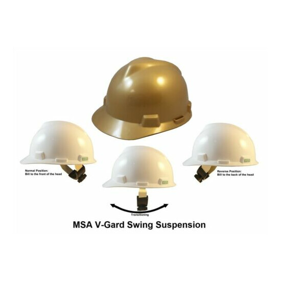 MSA V-Gard Cap Style Hard Hat - Gold image {8}