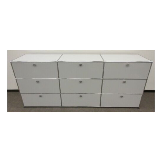 USM Haller 9-Drawer Storage Cabinet / Wall Unit in Light Grey image {1}