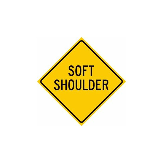 W8-4 Soft Shoulder Sign image {1}