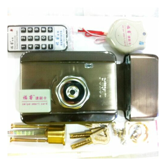 Electronic Door Lock Remote Control EM RFID Card Reader Access Control System  image {4}