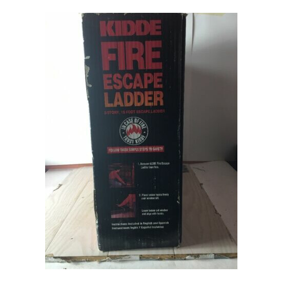 Kiddie Steel Fire Escape Ladder 15 Foot 2 Story Tangle Free Assembled ~USED image {4}