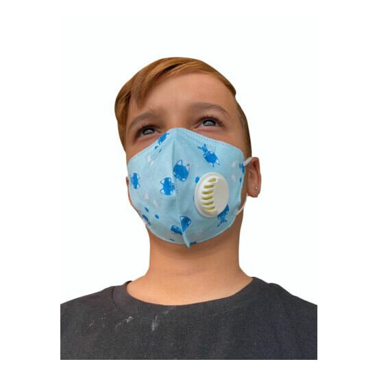 PACK OF {3} KIDS FACE MASK, very soft & Comfortable, MASK, BLUE KID MASK image {3}