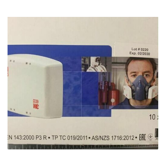 3M 6035 P3 R Particulate Filters - 1 Pair Sealed, Expiry 2030 image {2}