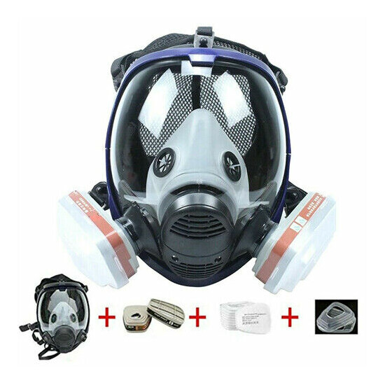 7 in1 Full Face For 6800 Gas mask Facepiece Respirator Painting Spraying new image {1}