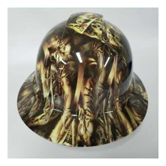NEW FULL BRIM Hard Hat custom hydro dipped in KING'S AND QUEENS SUPER SICK  image {6}