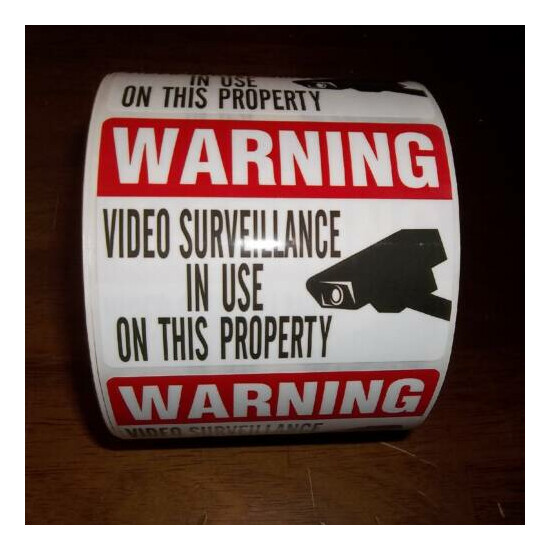 Lot Camera Window Warning Stickers Signs For Home Waterproof Surveillance Decals image {1}