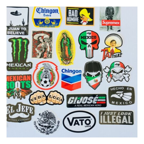 MEXICAN CHINGON Hard Hat Stickers 40 MEXICO HardHat Sticker Pegatinas cascos  image {5}