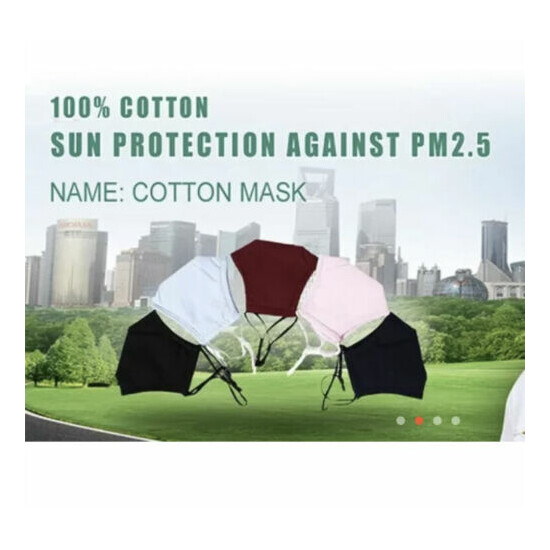 Reusable Washable Triple Layered 100% Cotton Face mask with adjustable Nose wire Thumb {2}