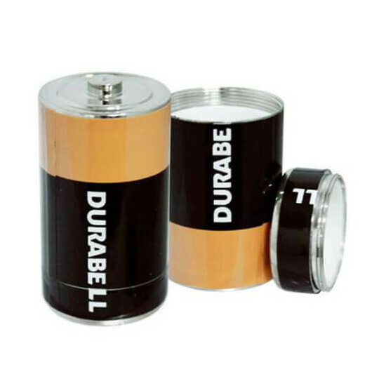Big D battery Stash - Box Hidden Compartment Pill Box - SECRET SAFE STASH image {1}
