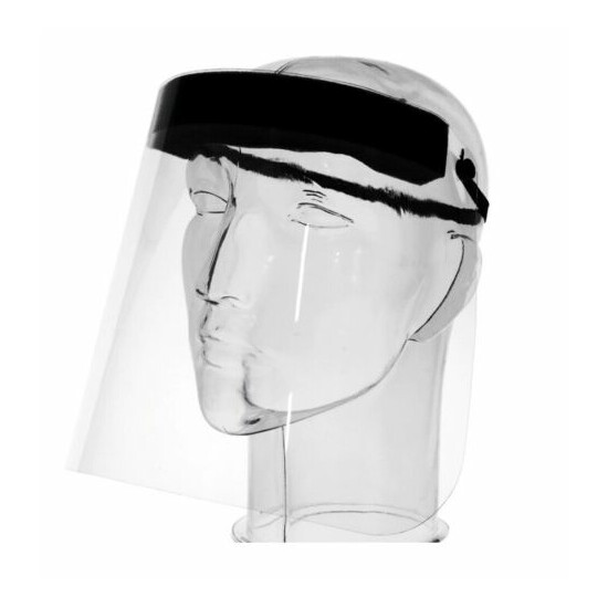 Reusable Clear Plastic Face Shields x4 image {1}