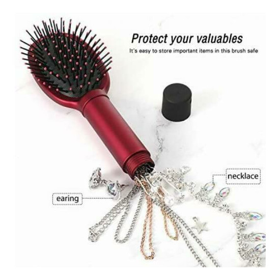 Diversion Secret Hidden Safe Hair Brush Hide Money /Cash /Mini Key/Small Jewelry image {2}