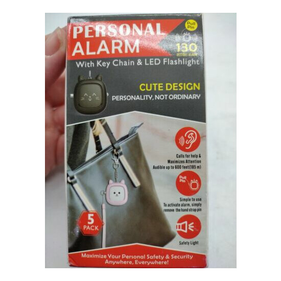 Safe Sound Personal Alarm5 Pack130 dB Loud Siren Song Emergency Self-Defense ... image {2}