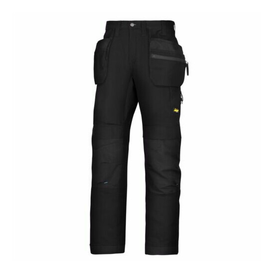 Snickers 6206 LiteWork Trousers Holster Pockets Mens Snickers Ripstop Black Pre image {1}
