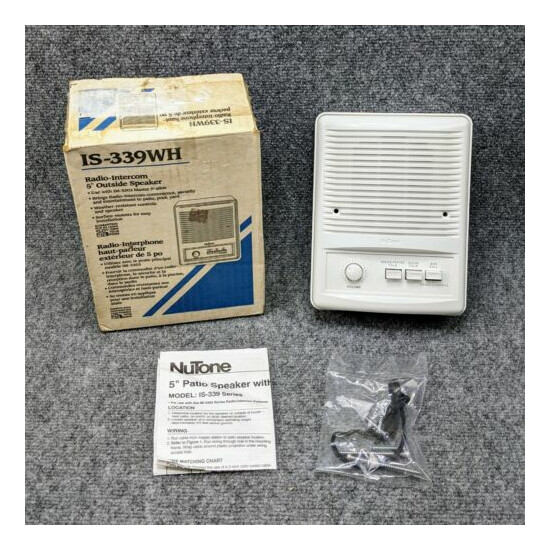 Nutone IS-339WH Outdoor 5" Intercom Speaker for im3303 ima3303 IS339 Old stock image {1}