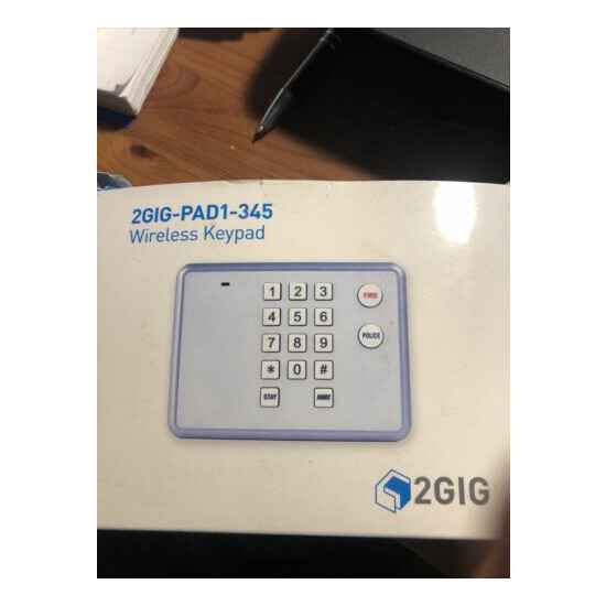  2Gig 2GIG-PAD1-345 Wireless Keypad Nortek Security open Box image {1}