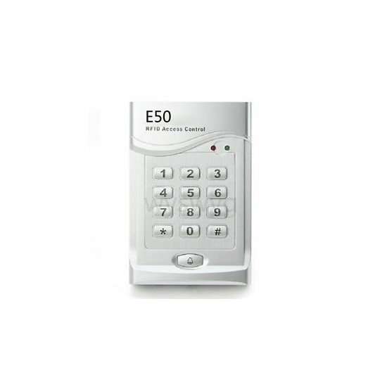 Wiegand26 Proximity RFID ID Card Reader Keypad Access Control E50 Silver 5cards image {1}