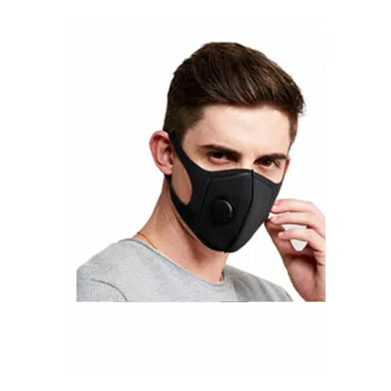 Black Reusable PM2.5 Polyurethane Face Mask with Valve Unisex AUS STOCK image {4}