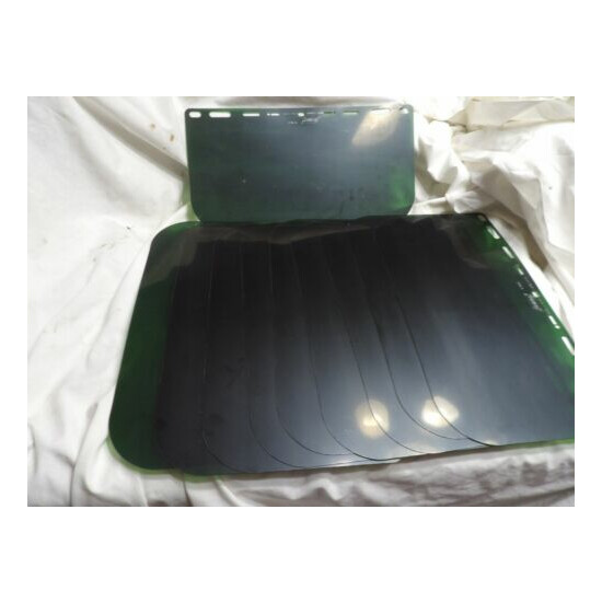 Ironwear Face Shields - Dark Green 8-1/4" x 15-5/8" (Qty of 10) image {1}