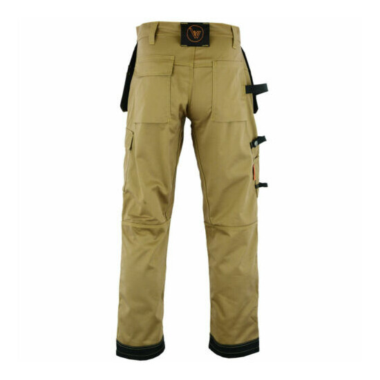 WrightFits Mens Cargo Work Trousers Combat Heavy Duty Knee Pads Pockets - WWDT image {29}