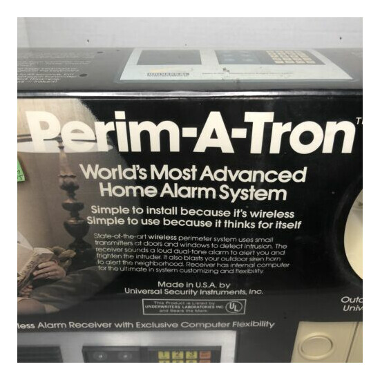 Perim-A-Tron Wireless Home Alarm Security System PT-1100 Sealed 1980 NOS image {4}