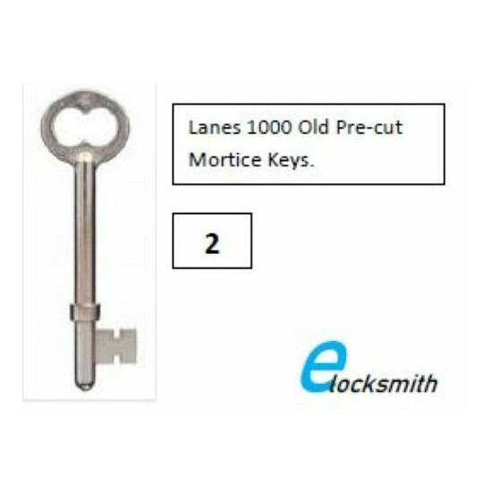 Lanes 1000 (Old Series) Mortise Lock Keys Pre-Cut 1-5  image {2}