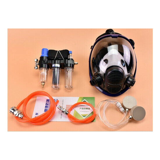 3 In1 Function Supplied Air Fed Respirator Kit System for 6800 Face Gas Mask image {3}