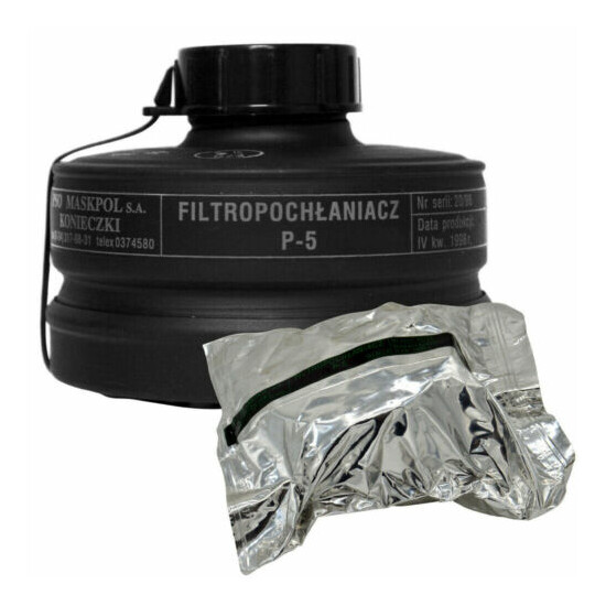 NEW Filter Sealed Gas Mask NATO Gost Modern 40 mm P-5 Respiration Replacement  image {1}