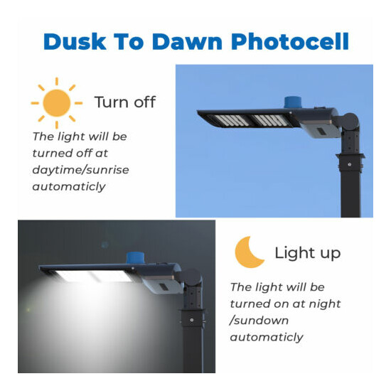Dusk To Dawn LED Parking Lot Light 300W Led Shoebox Pole Lights Fixture Outdoor image {10}