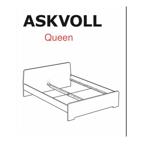 New Hardware Set Replacement parts for IKEA ASKVOLL Bed Frame Size QUEEN image {1}