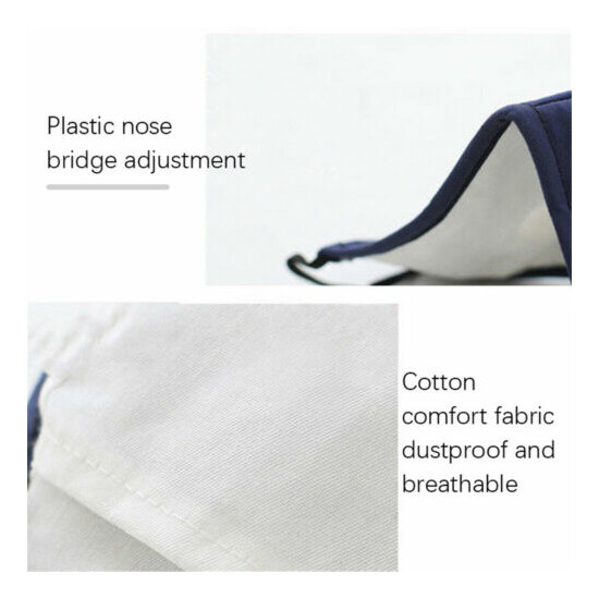 Reusable Washable Face Mask with Breath Port + 2 PM2.5 Carbon Filters 5 Layers image {6}