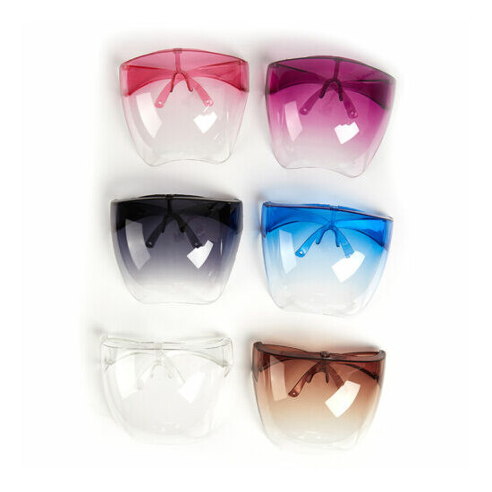 Clear Face Shield Glasses Face Mask Transparent Reusable Visor Anti-Fog D Mpia image {1}