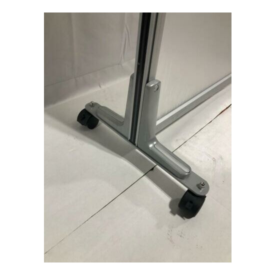 Floor Standing Sneeze Guard Acrylic Protective Shields Room Divider with wheels. image {3}