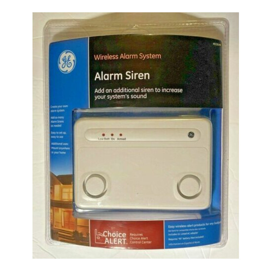 GE Alarm Kit Siren, Window & Door Sensor CHOICE ALERT Wireless Security 45136 image {1}