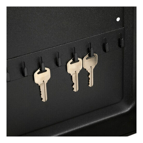 BARSKA 36 Key Hook Wall Mount Cabinet Safe w/ Combination Lock in Black, AX11820 image {4}