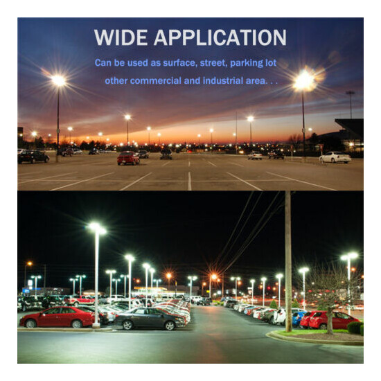 400W LED Parking Lot Shoebox Area Light Super Street Pole Bright Lights Fixture Thumb {7}