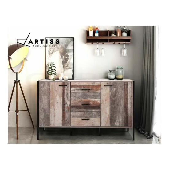 Artiss Buffet Sideboard Cabinet Storage Kitchen Hallway Table Industrial Rustic image {1}