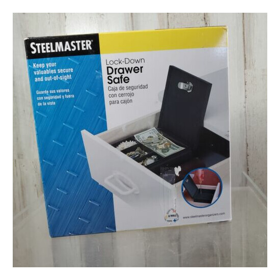 STEELMASTER Drawer Safe Black 6x7x2 #227107004 Lock Box Jewelry Money image {1}