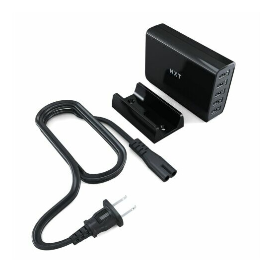 NXT Technologies 5 ft. Charging Station 5 USB Ports Black NX56821 image {3}