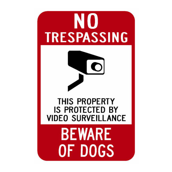 No Trespassing... Beware of Dogs Sign Reflective Aluminum Sign image {1}