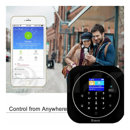 WIRELESS LCD GSM WIFI AUTODIAL HOME HOUSE OFFICE SECURITY BURGLAR INTRUDER ALARM image {4}