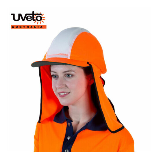 UVeto Australia Gobi Over Hat Hard Hat Sun Protection Cover UPF50+ Micro Mesh image {3}