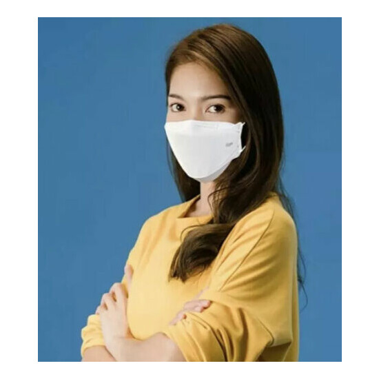 [PACK OF 10] KF94 White Face Mask Sports 3D Ergonomic Design Made in Korea image {2}