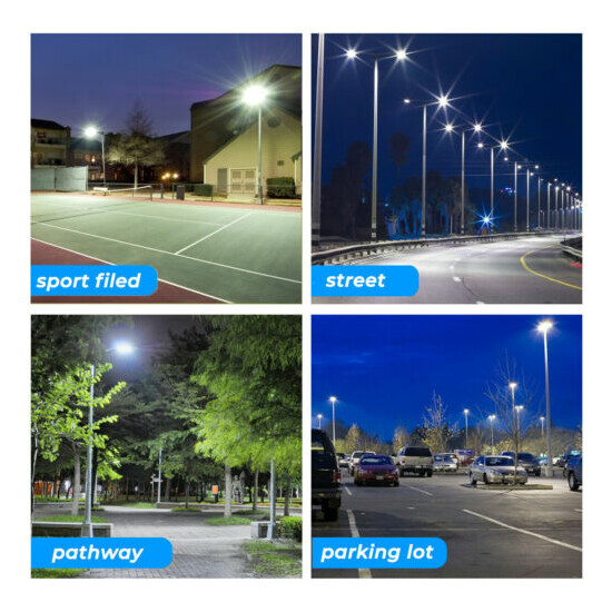 Dusk To Dawn LED Parking Lot Light 300W Led Shoebox Pole Lights Fixture Outdoor Thumb {12}