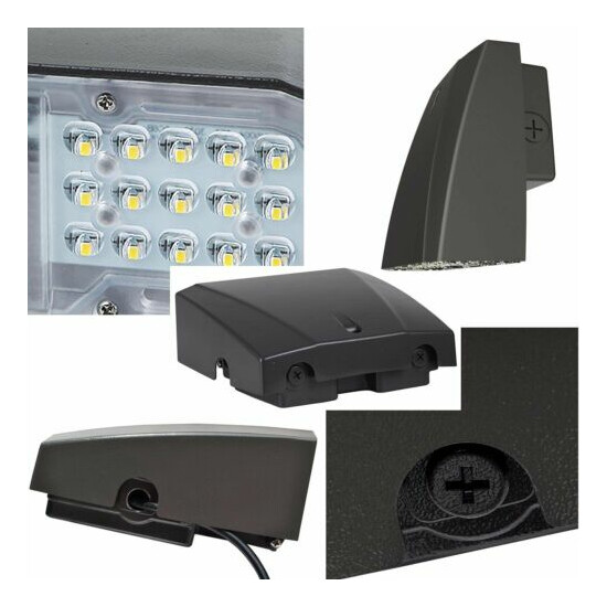 60W LED Slim Wall Pack Light Outdoor Warehouse Area Security Light Fixture IP65  image {8}