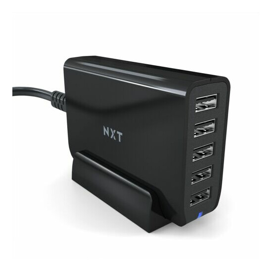 NXT Technologies 5 ft. Charging Station 5 USB Ports Black NX56821 image {1}