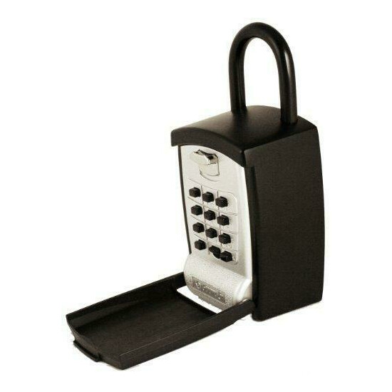 KeyGuard SL-501 Punch Button Large Capacity Key Storage Shackle Lock Box, Black image {4}