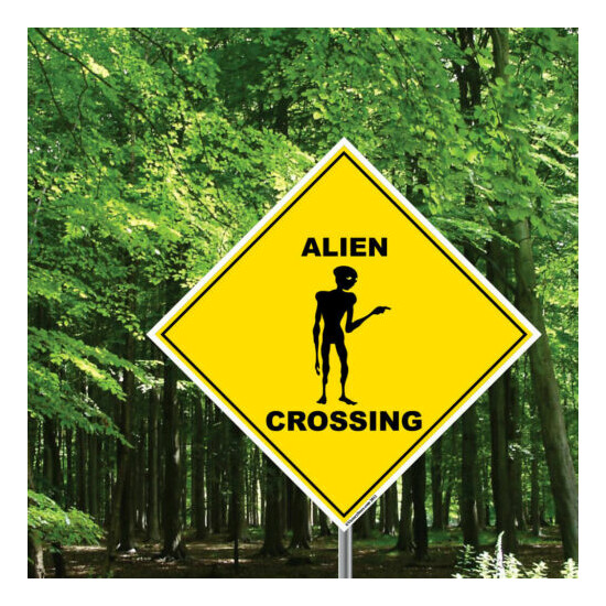 Funny 'Crossing' Signs - 22" Diamond Shaped - Big Foot, Geezer, Zombie, etc!  image {1}