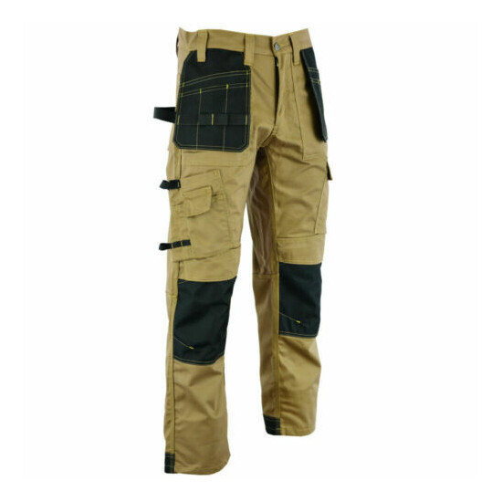 WrightFits Mens Cargo Work Trousers Combat Heavy Duty Knee Pads Pockets - WWDT image {28}