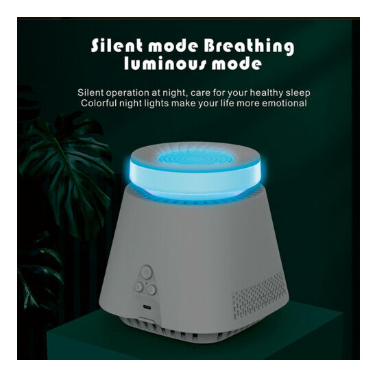 Air Purifier HEPA Filter Remove Smoke Allergies Odor Dust for Bedroom Office image {3}